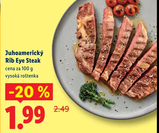 Juhoamerický Rib Eye Steak vysoká roštenka