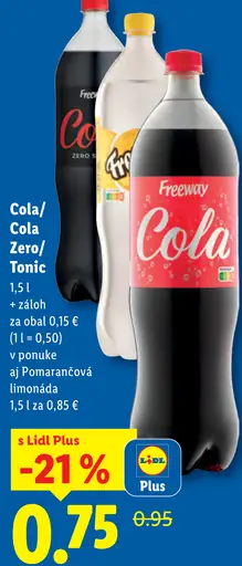 Freeway Cola rôzne druhy