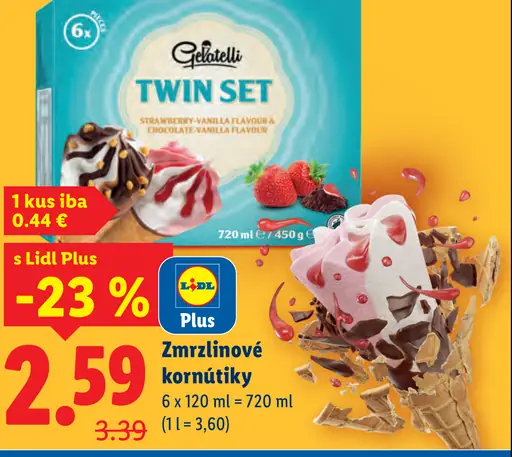 Gelatelli Twin Set zmrzlinové kornútiky