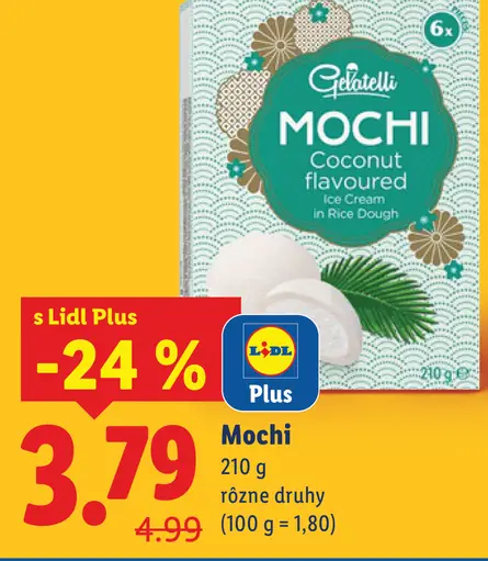 Gelatelli Mochi Coconut flavoured ice cream in rice dough