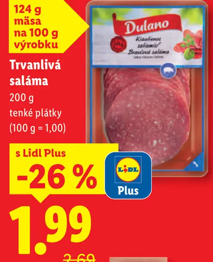 Dulano Delikátesná saláma plátky