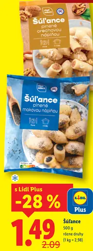 Chef Select Šúľance plnené orechovou alebo makovou náplňou