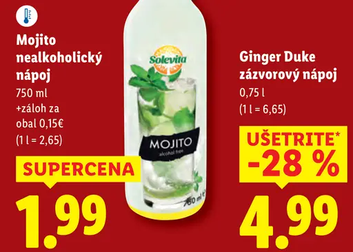 Solevita Mojito nealkoholický nápoj