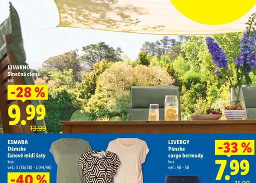 Livergy pánske cargo bermudy