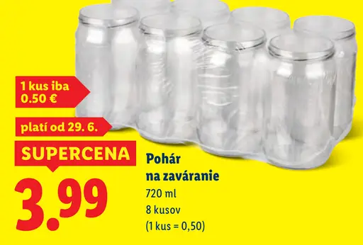 Pohár na zaváranie