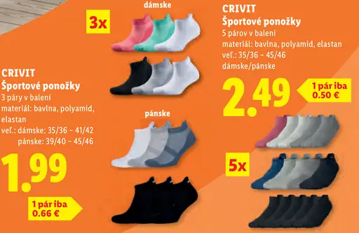 Crivit športové ponožky