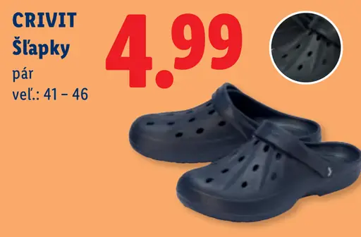 Crivit šľapky unisex