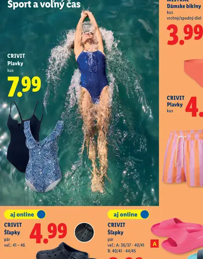 Crivit dámske jednodielne plavky