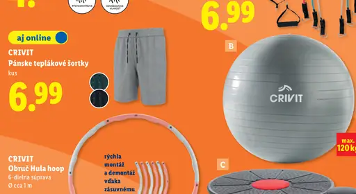 Crivit pánske teplákové šortky
