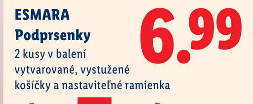 Esmara vystužené podprsenky