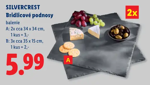 Silvercrest bridlicové podnosy