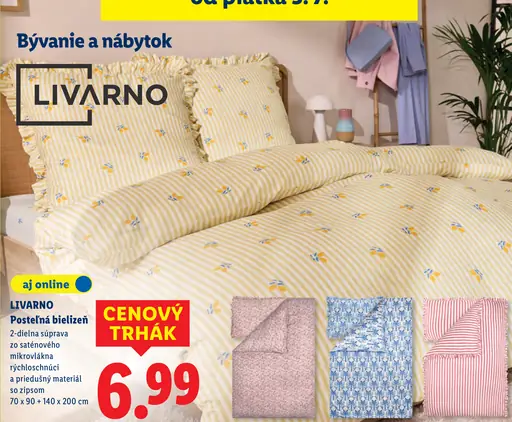 Livarno posteľná bielizeň
