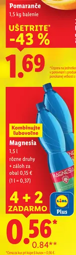 Magnesia minerálna voda rôzne druhy