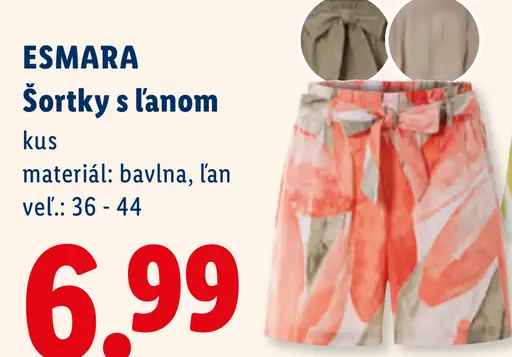 Esmara Šortky s ľanom