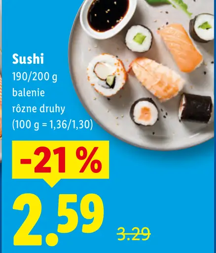 Sushi rôzne druhy