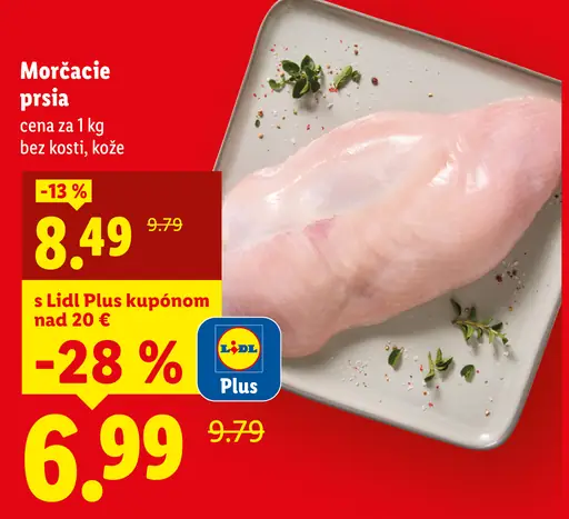 Morčacie prsia bez kosti, kože