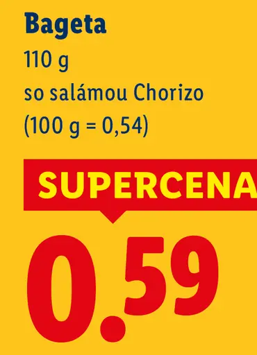 Bageta so salámou Chorizo