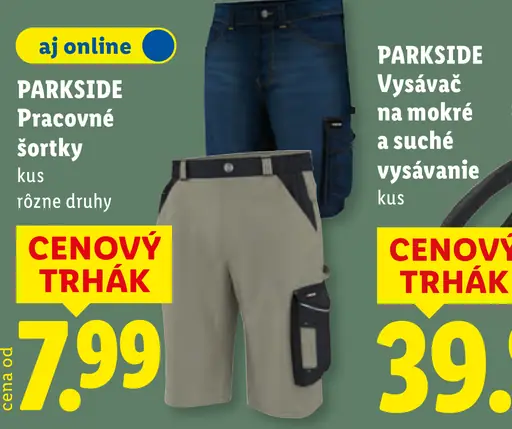 Parkside Pracovné šortky