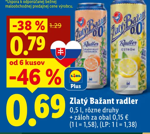 Zlatý Bažant radler