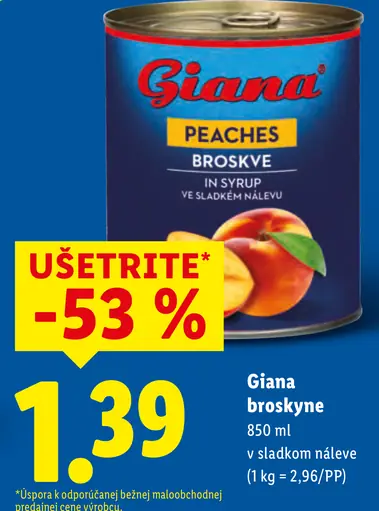 Giana Broskyne v sladkom náleve