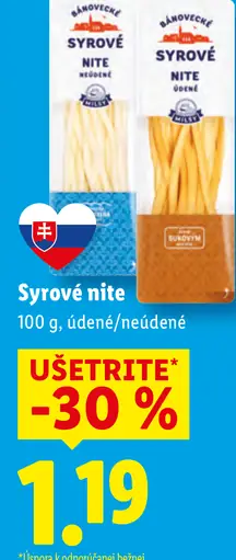 Syrové nite údené / neúdené