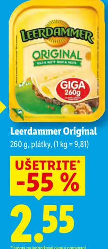 Leerdammer Original plátky syra