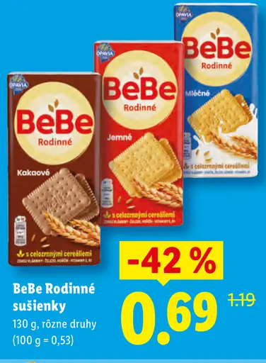Opavia BeBe Rodinné jemné sušienky