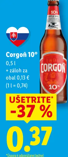 Corgoň 10° Pivo