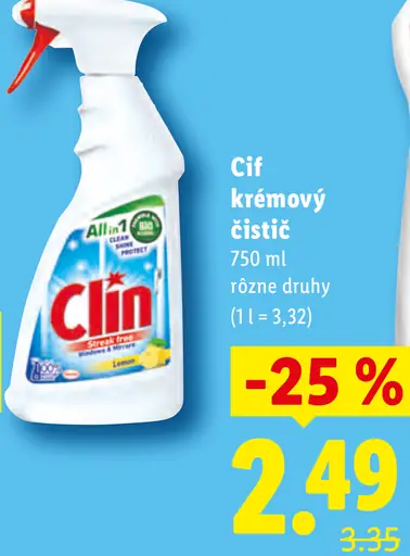 Cif krémový čistiť