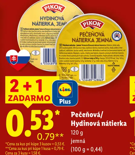 Pikok Hydinová nátierka jemná