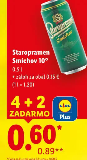 Staropramen plechovka Smíchov 10°