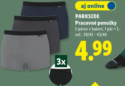 Parkside Pracovné ponožky