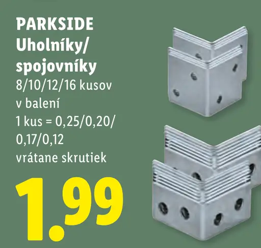 Parkside uholníky/spojovníky
