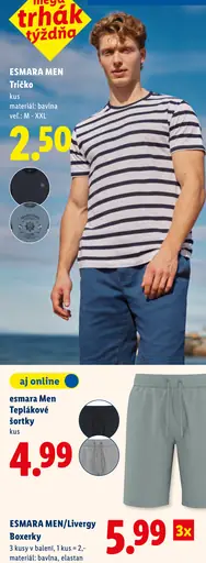 Esmara Men pánske tričko