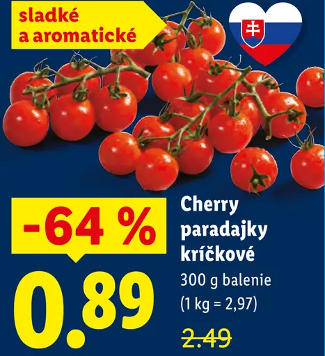 Paradajky cherry strapcové