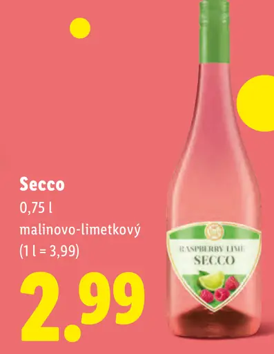Secco malinovo-limetkový