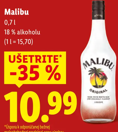 Malibu kokosový likér