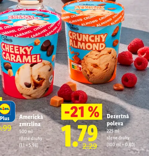 Gelatelli americká zmrzlina rôzne druhy