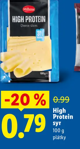 Milbona High Protein Plátkový syr