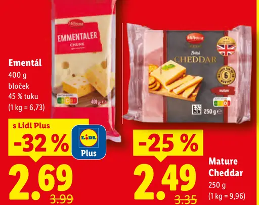 Milbona Ementaler syr blok