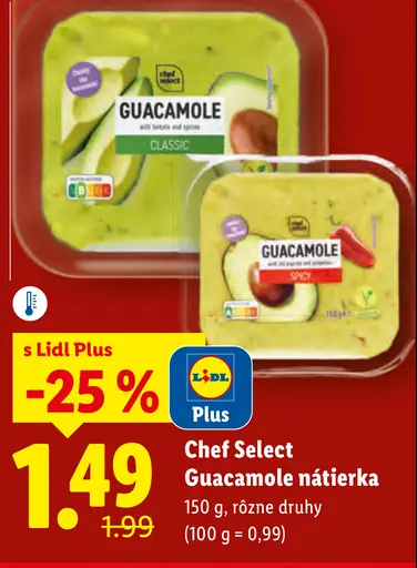 Chef Select Guacamole nátierka classic, spicy