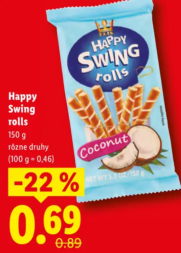 Happy Swing rolls kokosové