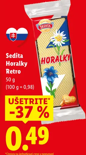 Sedita Horalky Retro oblátka