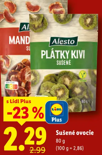 Alesto Sušené ovocie plátky kiwi