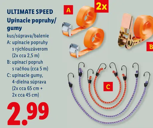 Ultimate Speed upínacie popruhy/gumy A