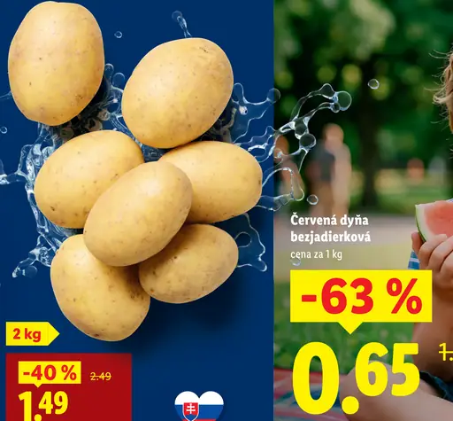 Konzumné zemiaky varný typ B - prílohové neprané
