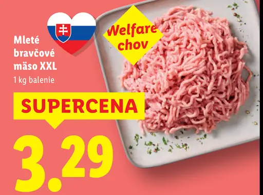 Mleté bravčové mäso XXL