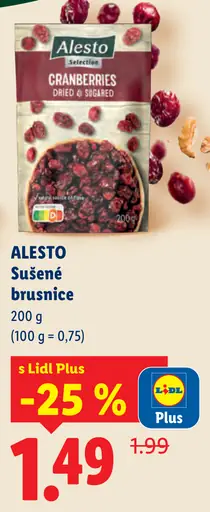Alesto Sušené brusnice