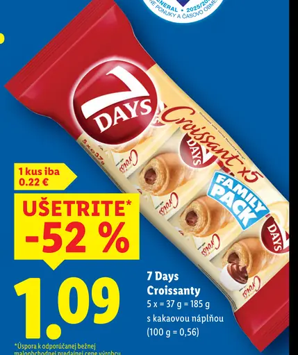 7 Days Croissant s kakaovou náplňou