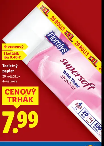 Floralys toaletný papier 4-vrstvový